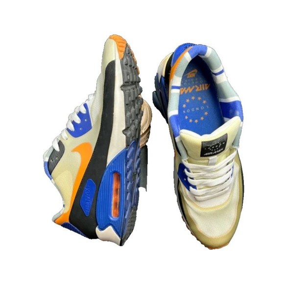 Nike Air Max 90 QS London Home Turf Series Unisex US 8 586845-108 Blue Orange - Picture 12 of 14